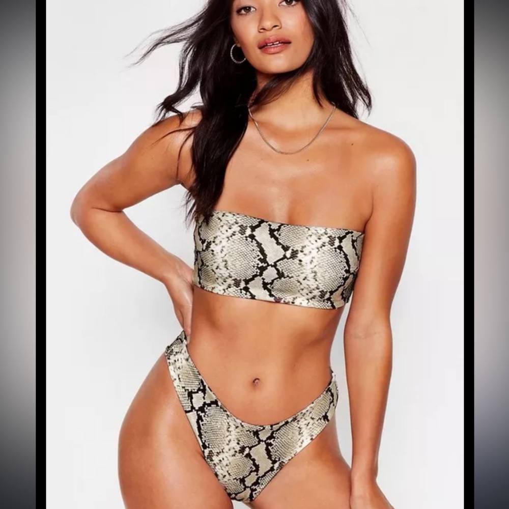 Nasty Gal Snake Print Bikini Set